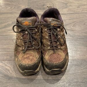 Merrell Men's Dark Brown Athletic Shoes steel toes size 8W 8:9